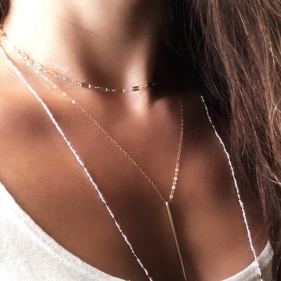 ✨Minimalist Double Bar Sequin Choker Necklace✨ - Picture 6 of 7